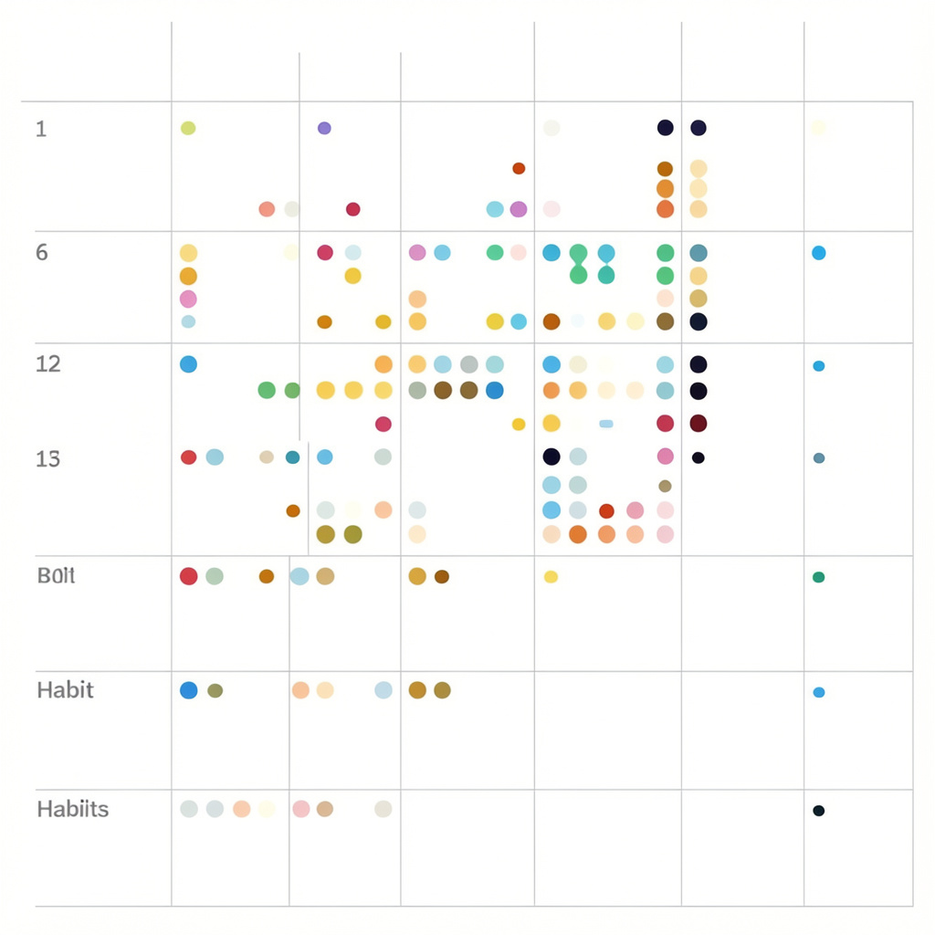 Consistent daily habits tracker showing progress over time